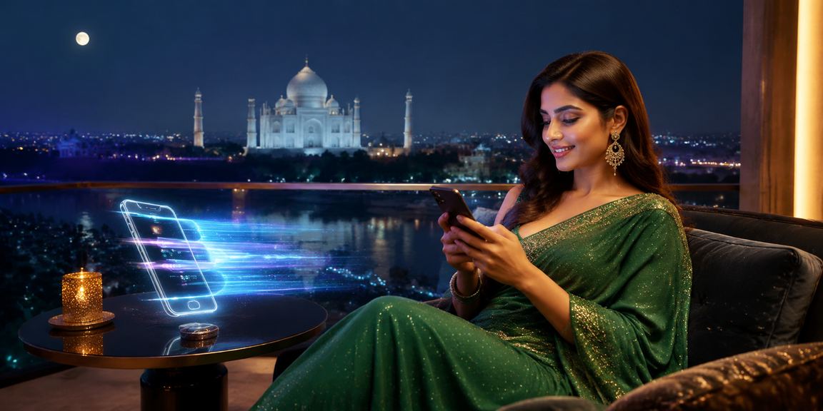 Mobile device showing live betting interface with cricket game
